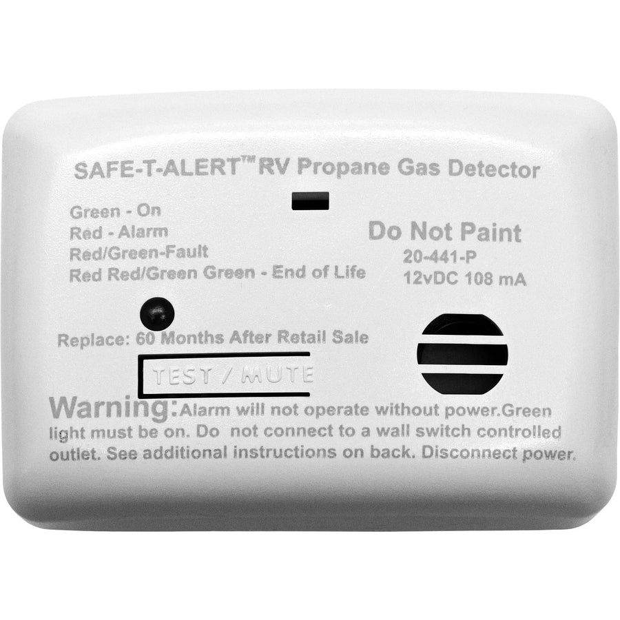 20 Series Safe T Alert Mini LP Gas Alarm - Propane Alarm - Surface Mount, White - 20-441-P-WT
