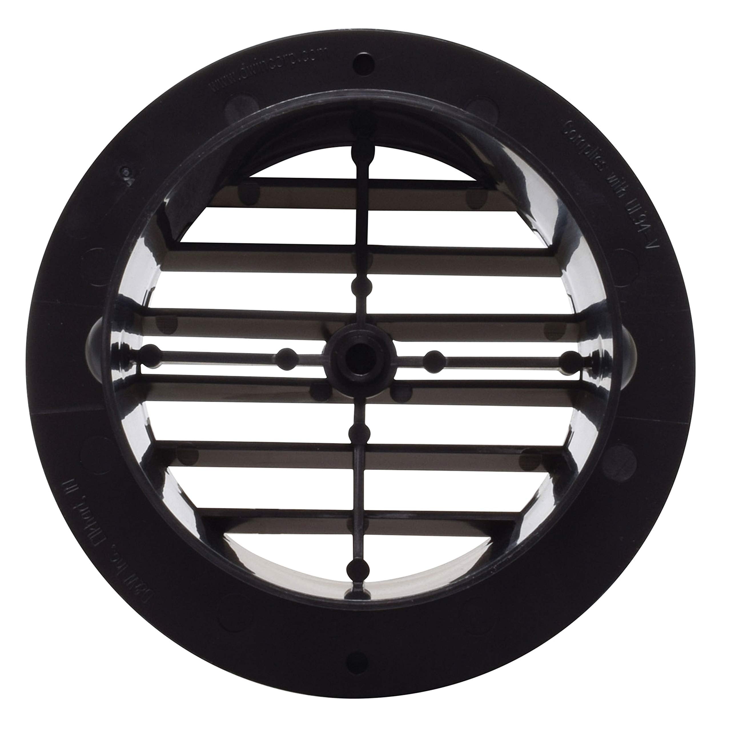 A/C Register Valterra Non-Damp, 4", Black
