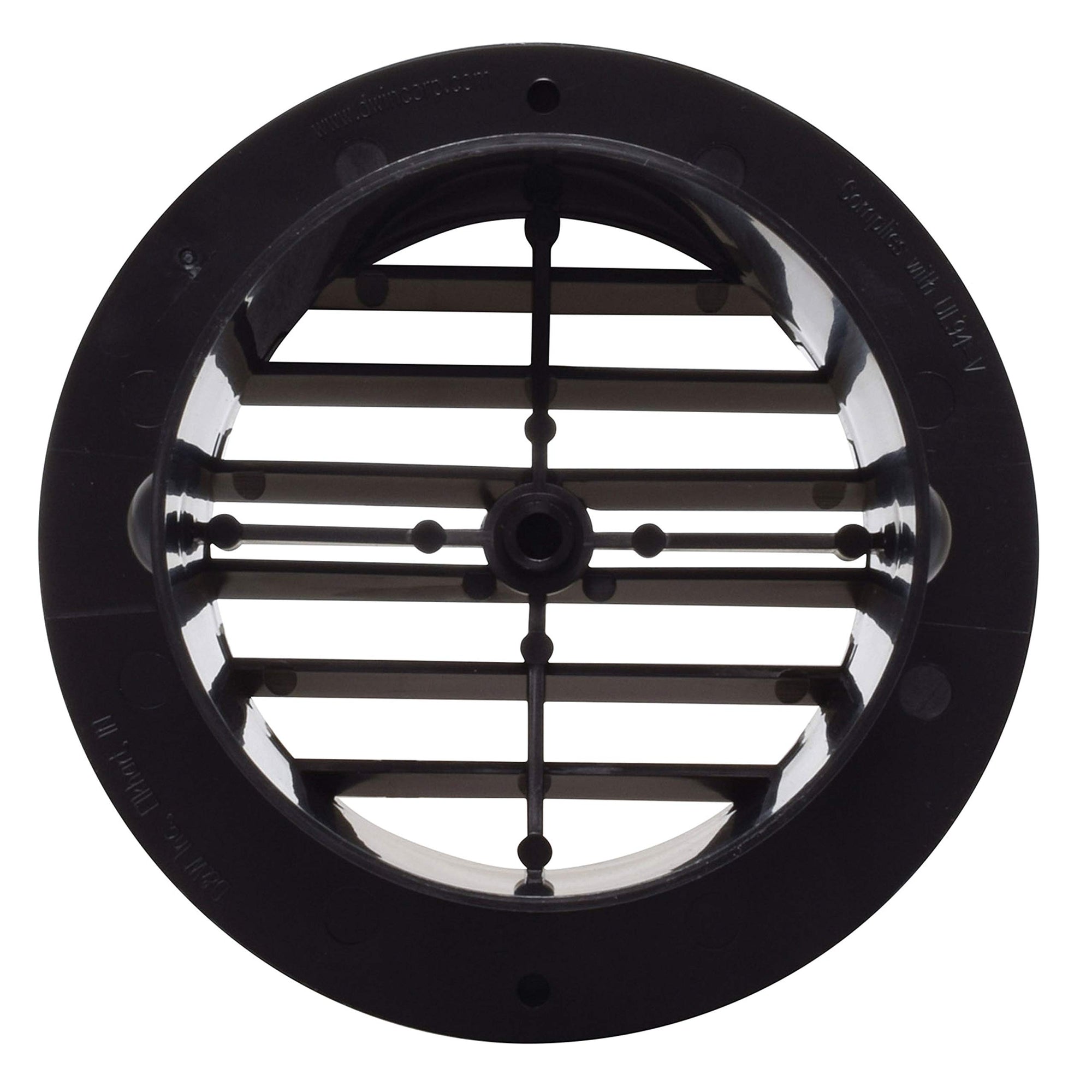 A/C Register Valterra Non-Damp, 4", Black