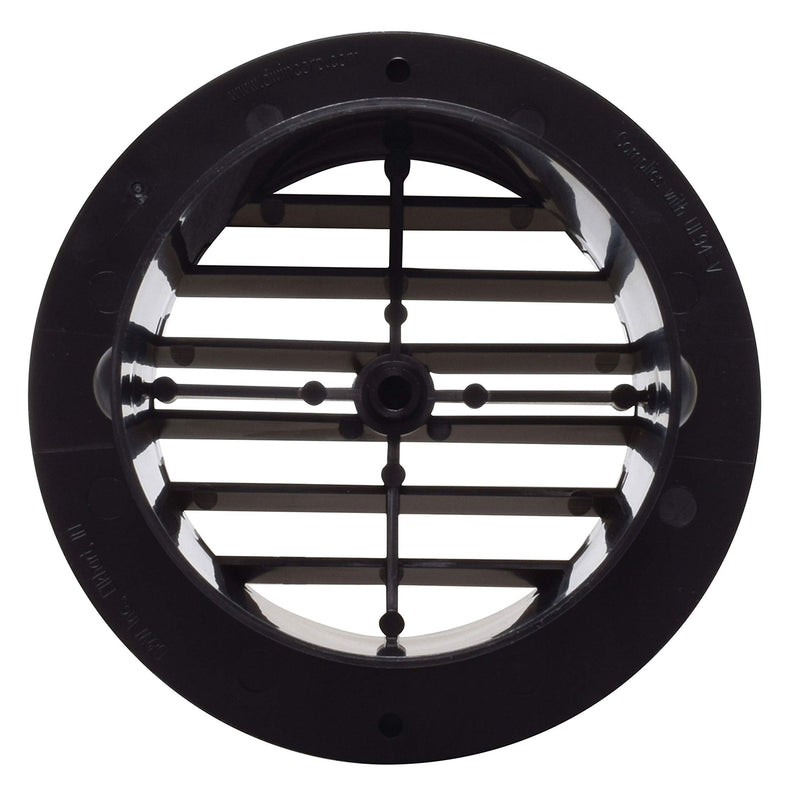 A/C Register Valterra Non-Damp, 4", Black