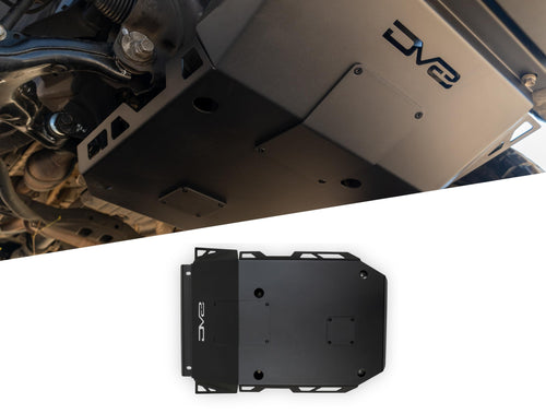 Front Skid Plate DV8 for 2016-2023 Toyota Tacoma | Features Oil Filter & Drain Bolt Access Covers | Pairs with DV8 Front Bumpers for 3rd Gen Tacoma | Fully Bolt-On | Micro-Texture Black Powder Coat