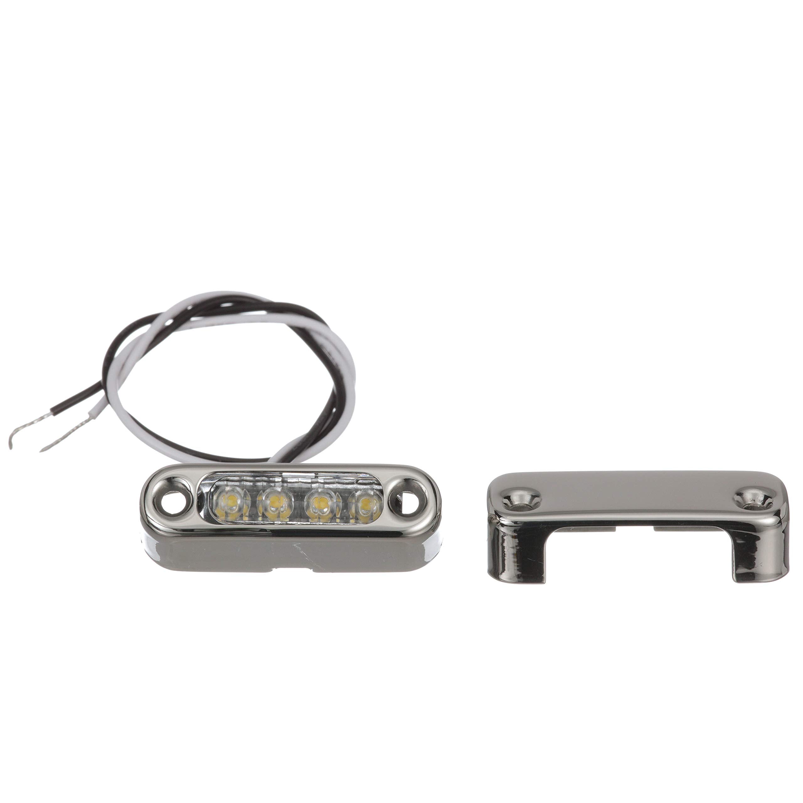LED Micro Lights Attwood 6350W7, Stainless Steel Bezel, Vertical Mount, White Light, .66-Watt Draw at 12 Volts DC