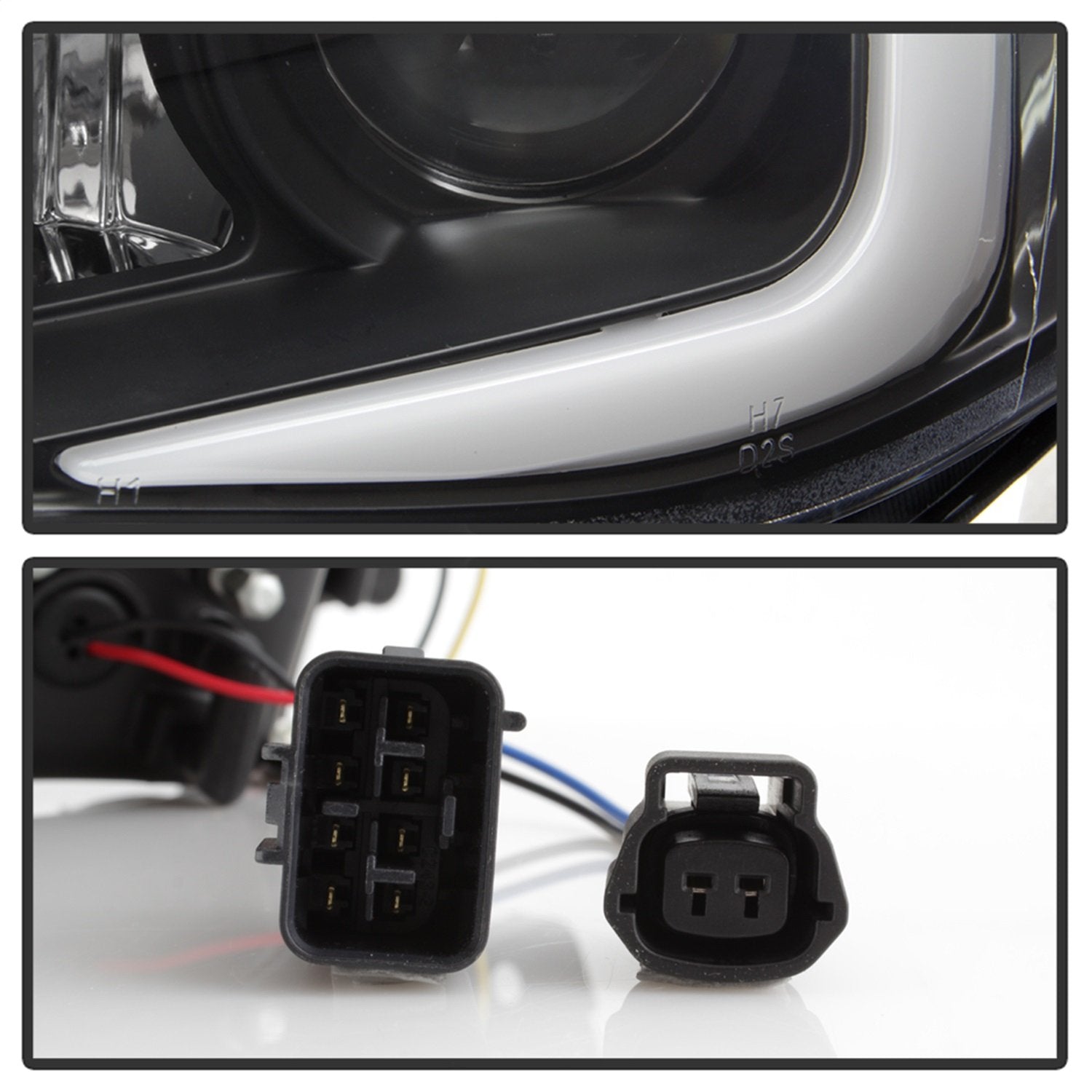 Subaru Impreza WRX 2008-2014 Spyder 5083937 Projector Headlights - Xenon/HID Model Only (Not Compatible With Halogen Model) - Light Bar DRL - Black
