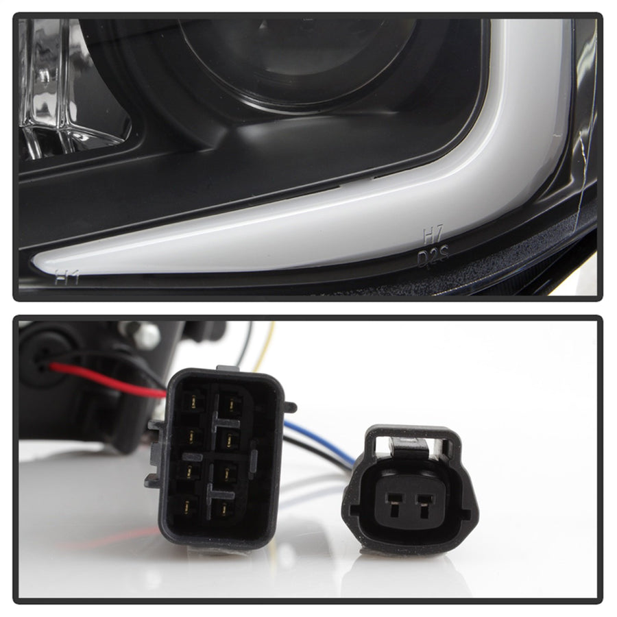 Subaru Impreza WRX 2008-2014 Spyder 5083937 Projector Headlights - Xenon/HID Model Only (Not Compatible With Halogen Model) - Light Bar DRL - Black