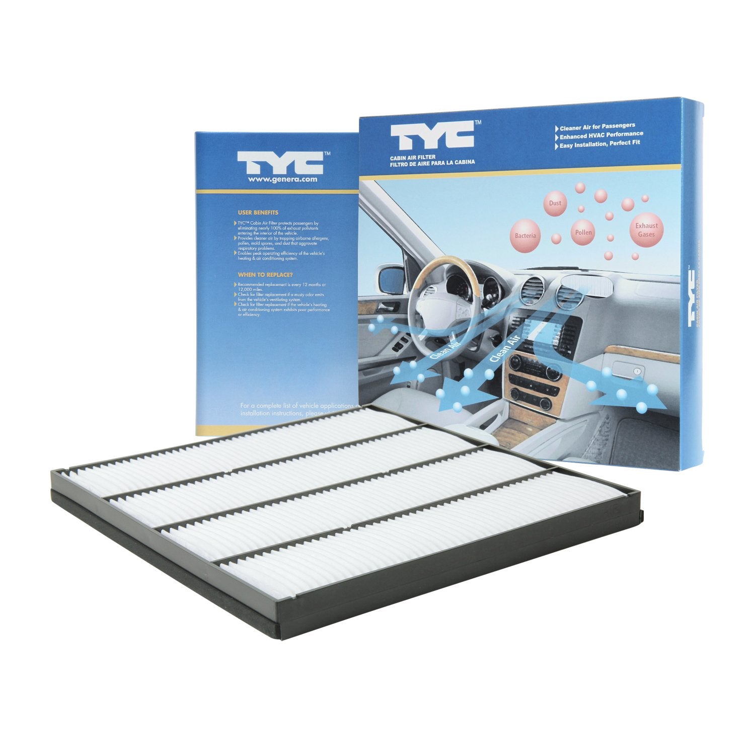 Cabin Air Filter TYC Compatible with 2010-2015 Chevrolet Camaro
