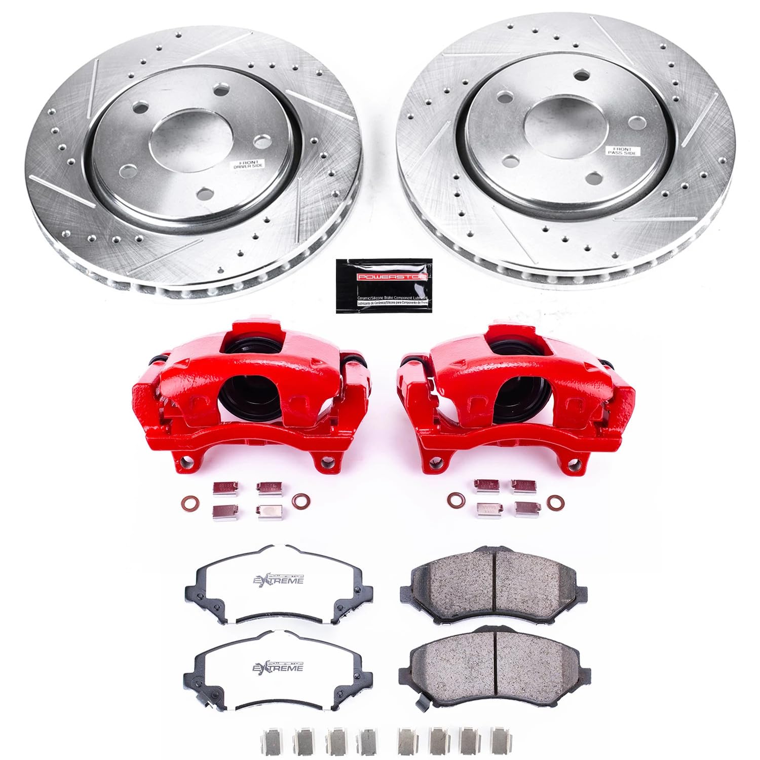Power Stop Z36 KC3118A-36 Truck & Tow Front Brake Kit-Brake Rotors, Brake Pads & Calipers For Dodge Journey 2009-2013 [Model Specific]