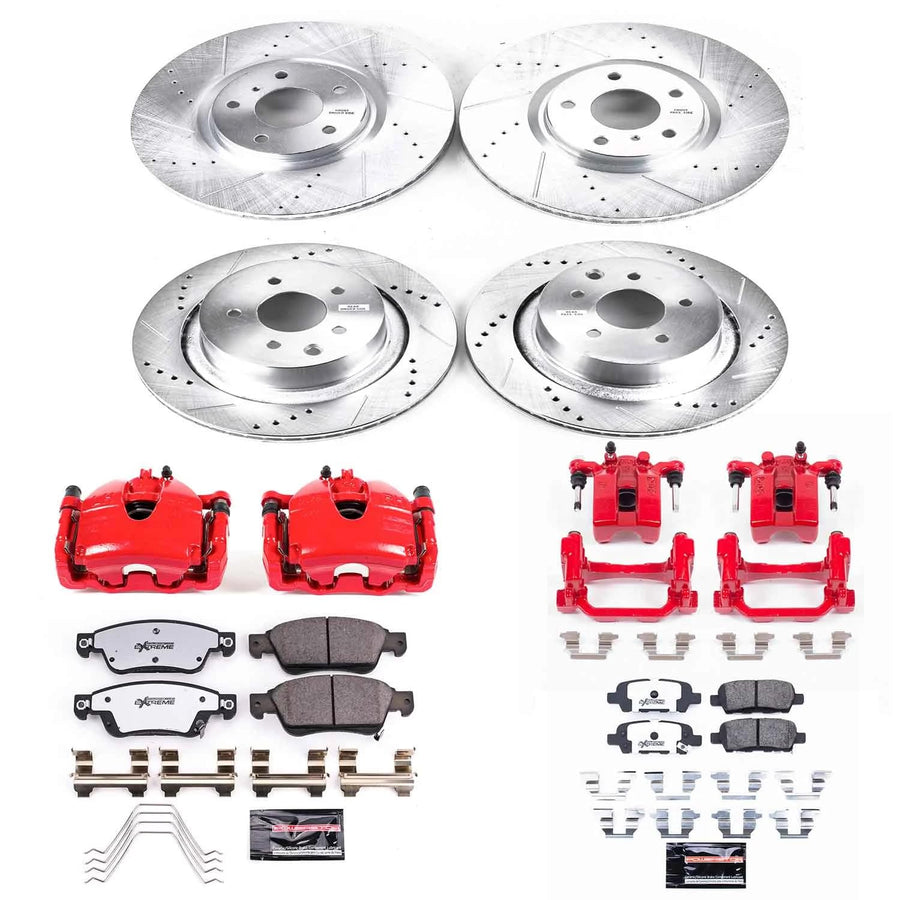 Power Stop Z26 KC2862-26 Front & Rear Street Warrior Brake Kit Infiniti For INFINITI G35 2007-2008, INFINITI G37 2008-2013 [Model Specific]