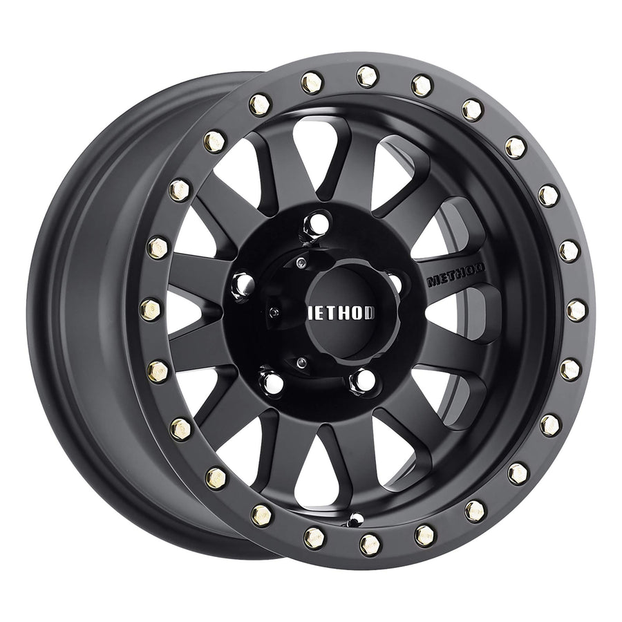 Method Race Wheels 15x8" 304 Double Standard Matte Black 5x4.5", 24mm offset 3.5" Backspace, MR30458012524N