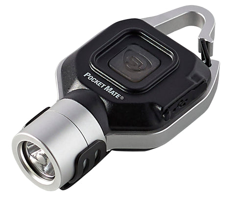 Pocket Mate Streamlight 73300 325-Lumen Keychain/Clip-on USB Rechargeable Flashlight, Silver