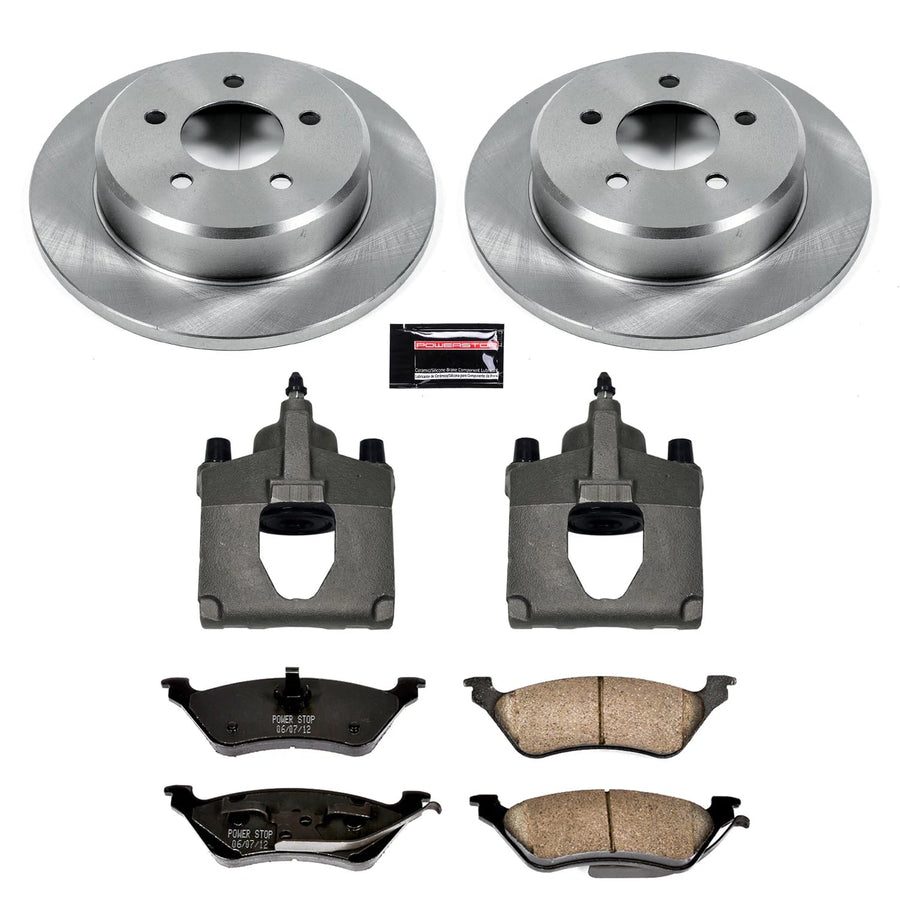 Power Stop KCOE5248 Stock Replacement Rear Brake Kit (with Calipers) For Chrysler Town & Country 2001-2007, Dodge Caravan 2001-2007, Dodge Grand Caravan 2001-2007 [Model Specific]