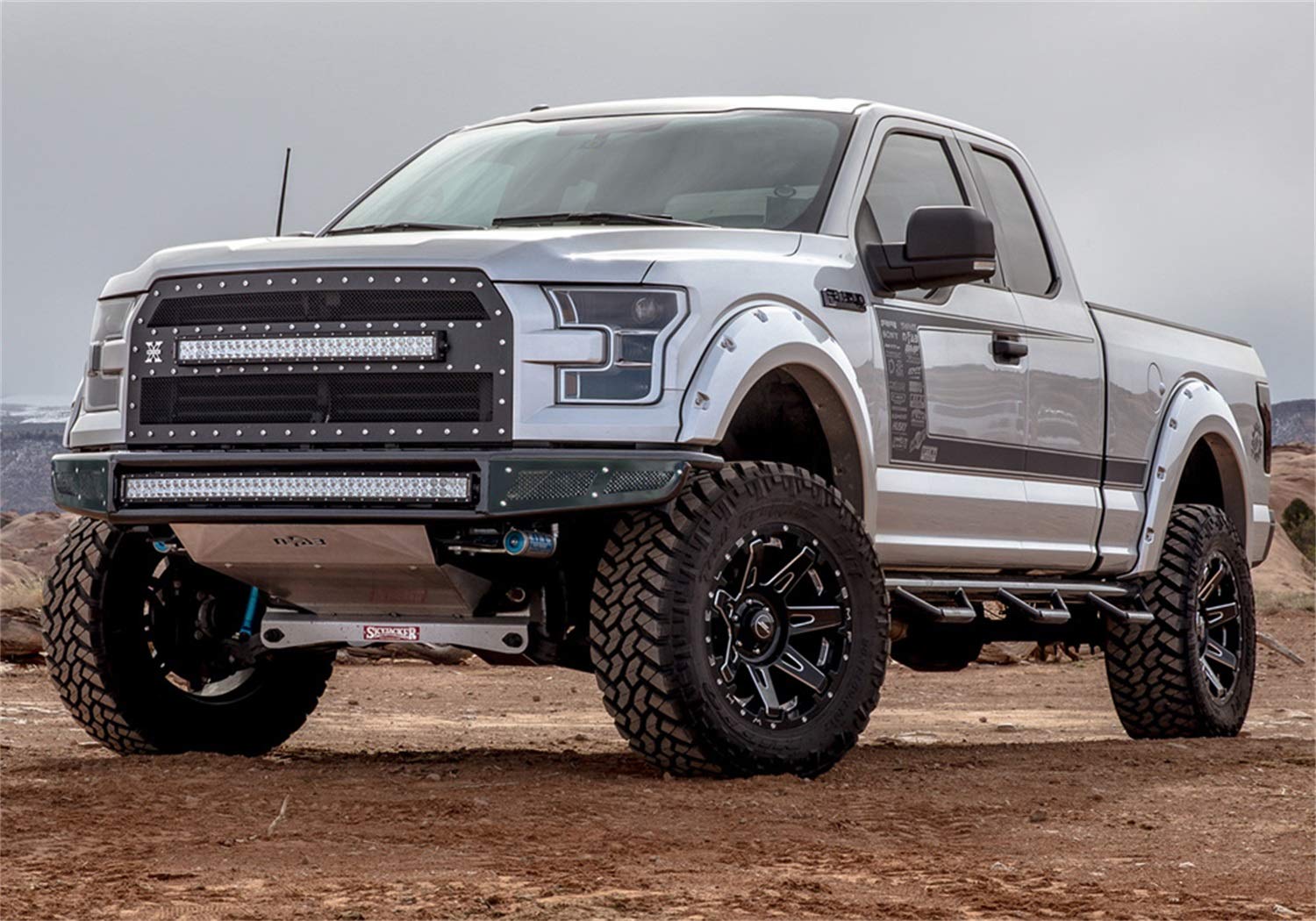 Gloss Black N-Fab Bumper | 1 Piece w/ Skid Plate | G151MRDS | Fits 2015-2022 Chevrolet Colorado