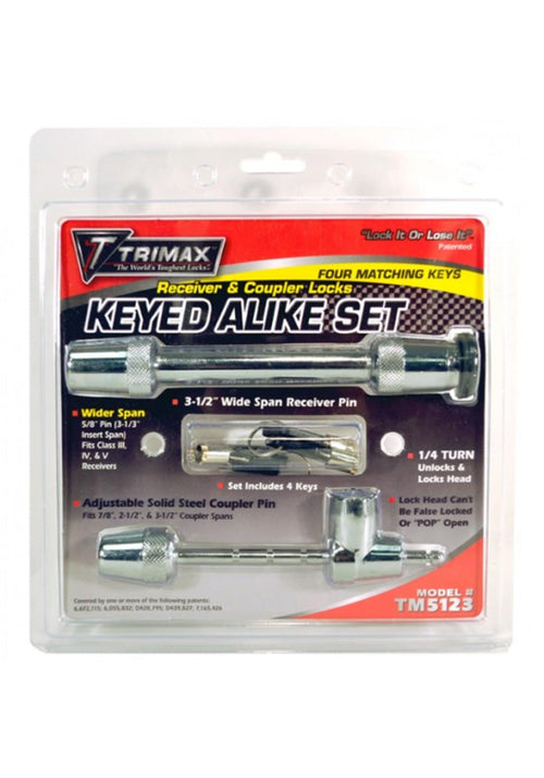 TRIMAX T5-5/8 TM5123 Receiver Lock & Tc123 Universal Coupler Lock,Multi