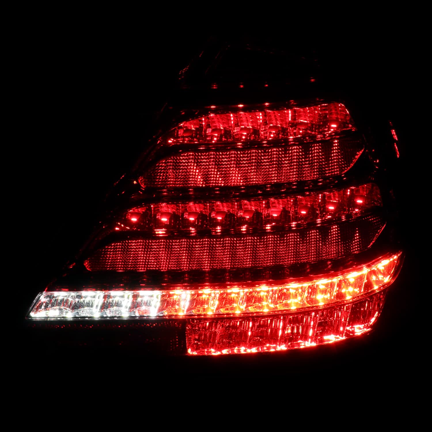 Red Full LED Sequential Tail Lights SPEC-D TUNING Compatible with 2001-2004 Mercedes-Benz W203 C-class Sedan