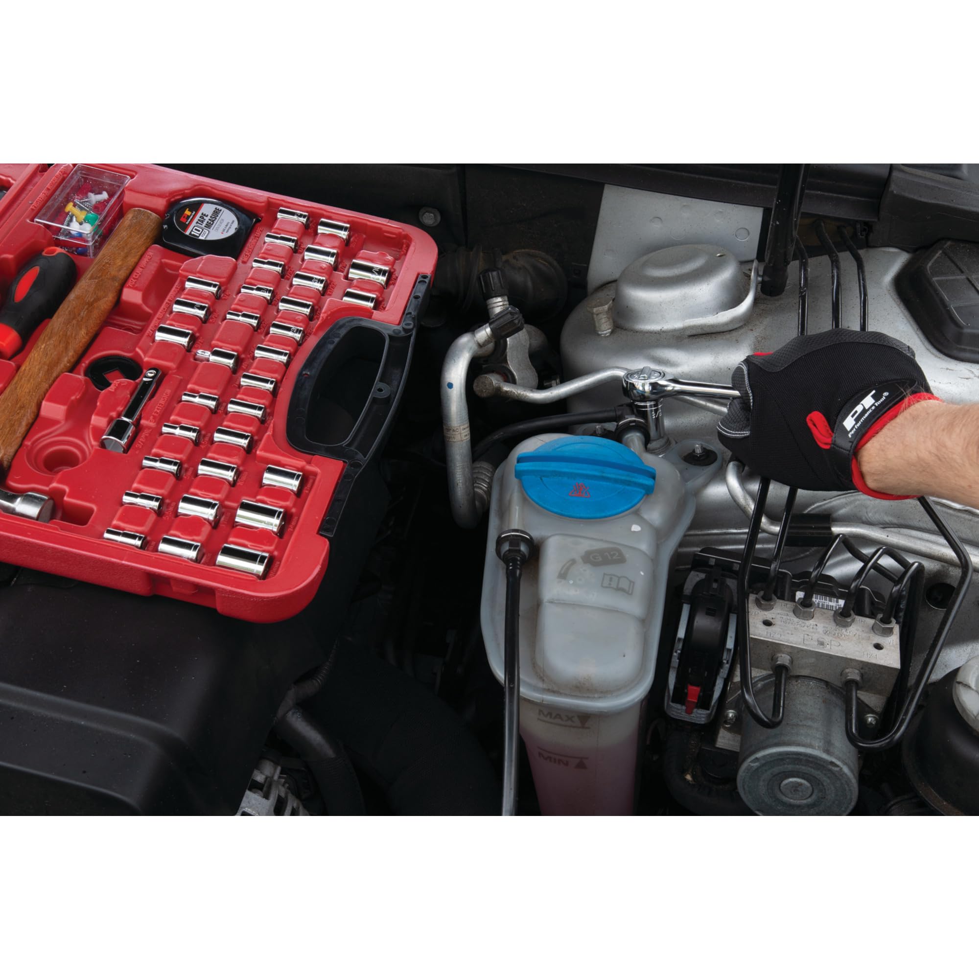 W1532 Performance Tool 107pc Home & Auto Tool Set, Hand Tools - Tool Sets, Red