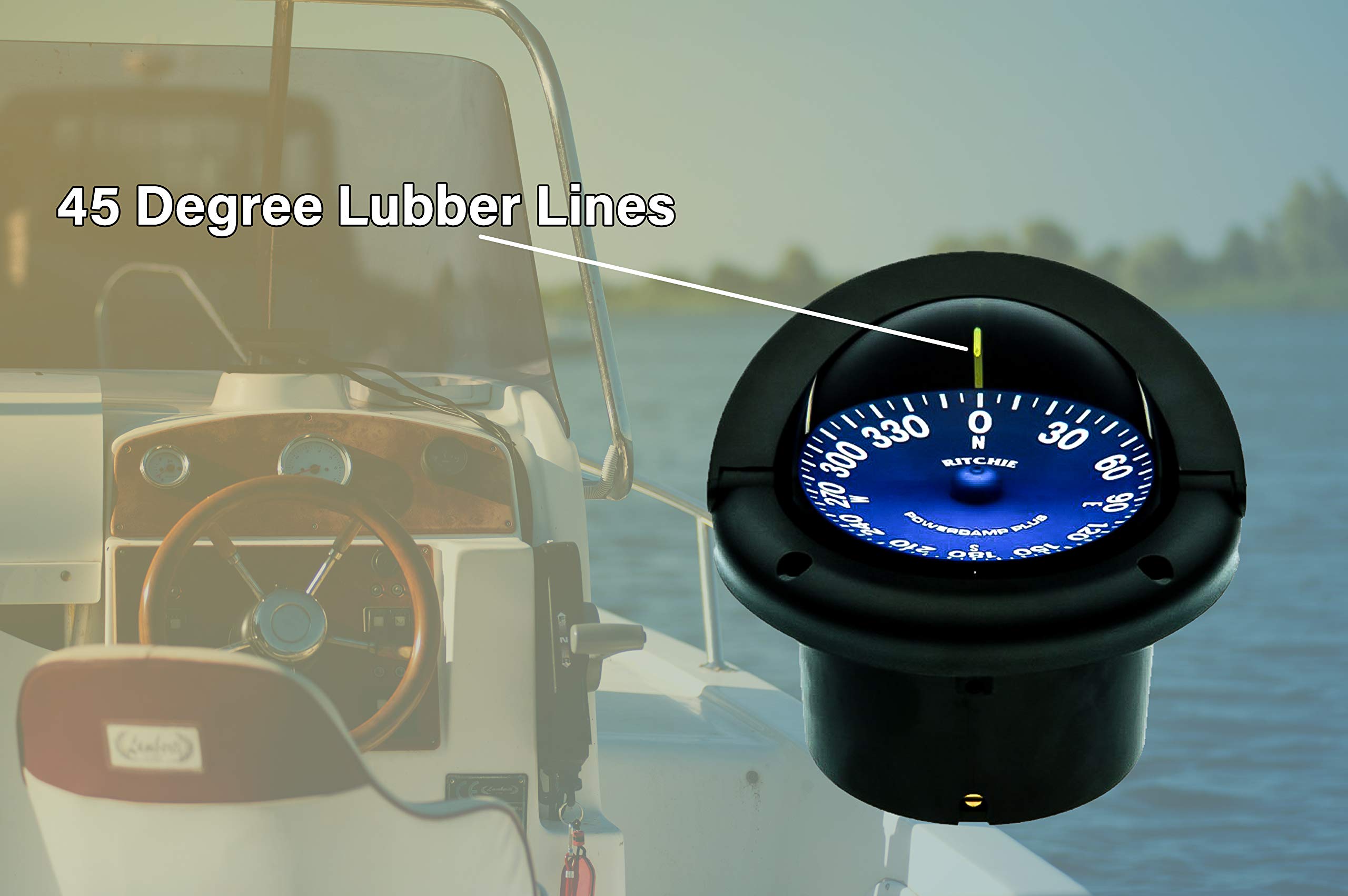 Ritchie SS-1002 Navigation Supersport Flush Mount Compass, Black, 3.75"