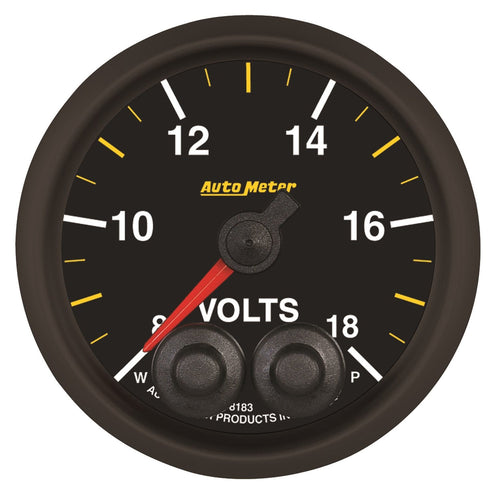 Gauge, AutoMeter 8183-05702 Voltmeter, 2 1/16", 18V, Stepper Motor W/Peak & Warn, Nascar Can