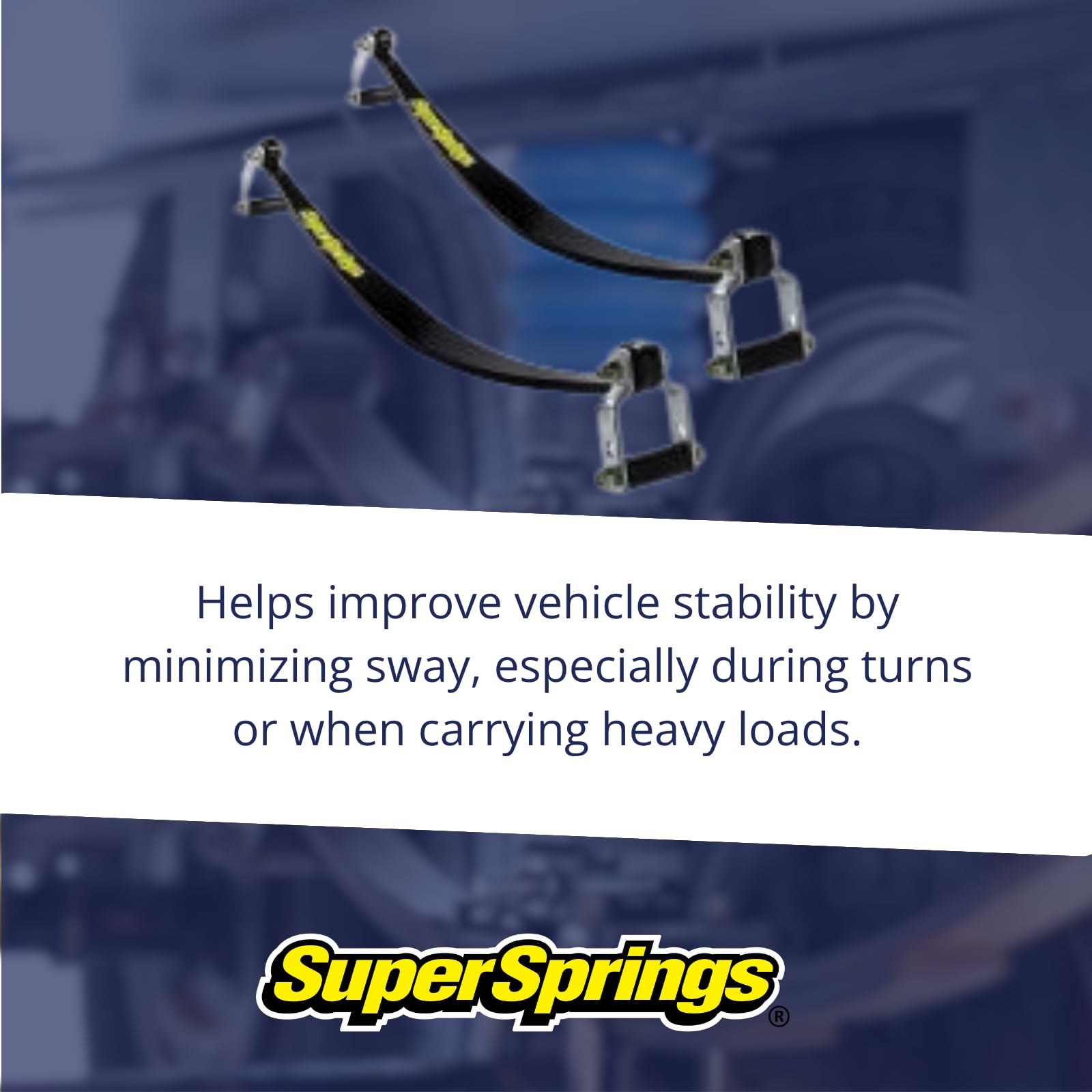 SuperSprings for GMC|Chevrolet Express|Savana 2500|3500, Ford E-250, Nissan NV 2500|3500, Black, SSA12