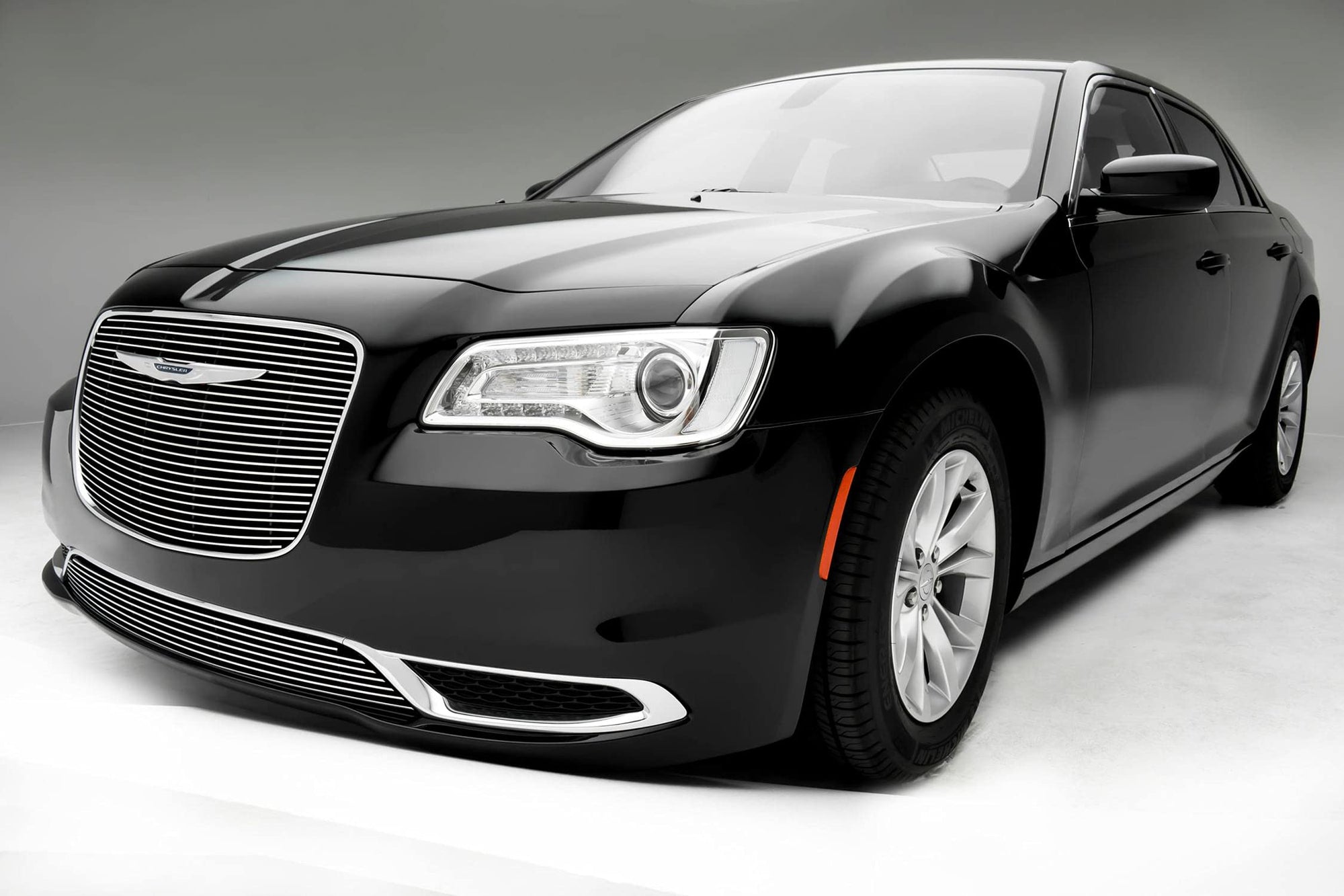 2015-2018 Chrysler 300 T-Rex Grilles Billet Grille, Polished, 1 Pc, Overlay - PN #21436