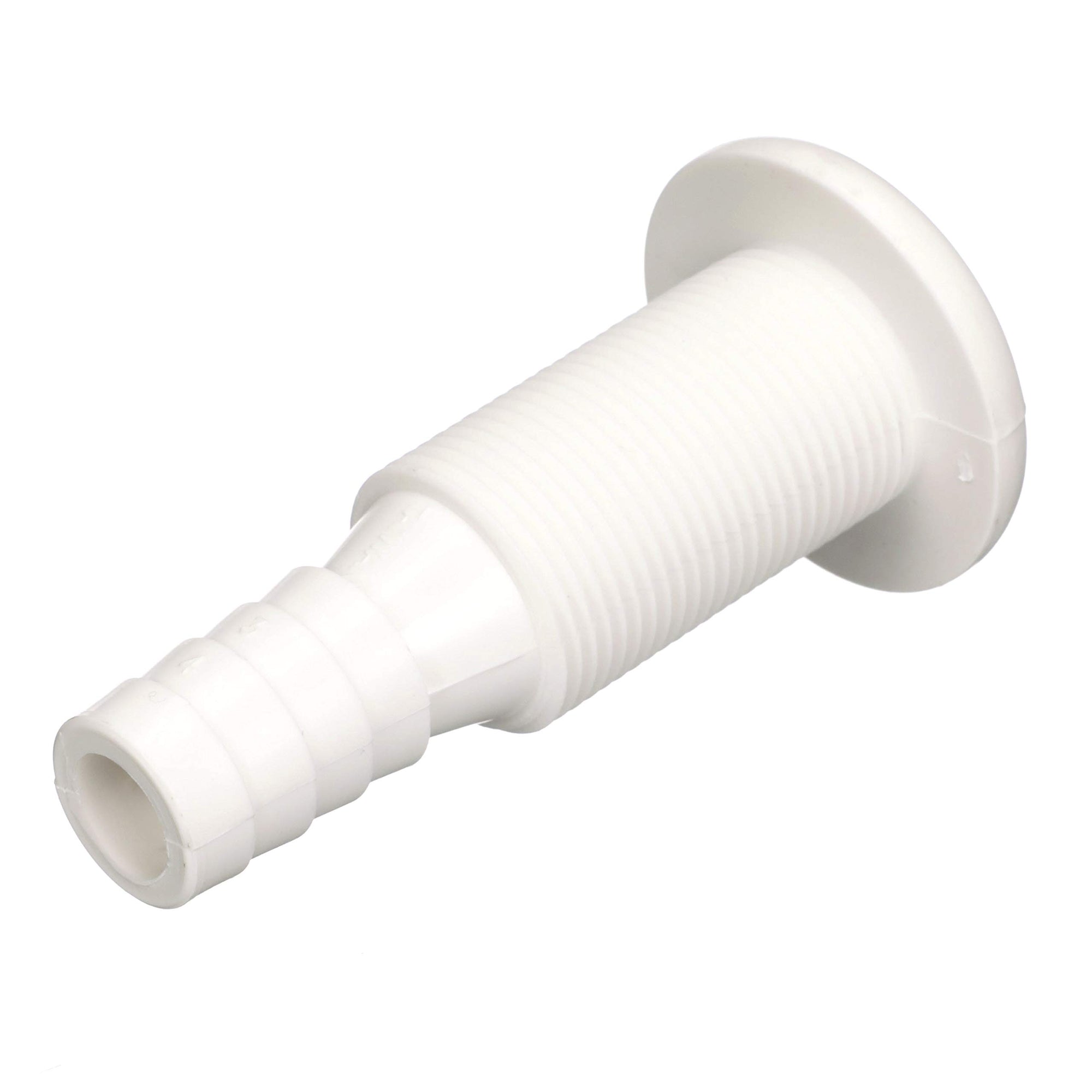 Polypropylene attwood 3873-3 Straight Thru-Hull Connector for Boating Plumbing Fittings, White Finish