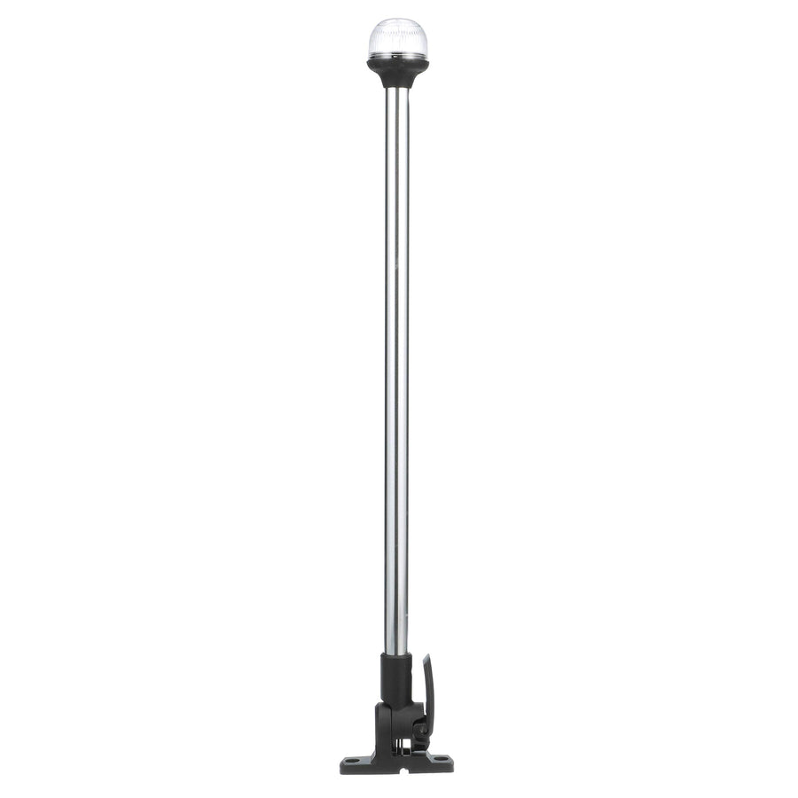 Attwood All-Round 5350-PA20-7 Incandescent Fold Down Navigation Light, Horizontal Mount, Black Base, 20-Inch