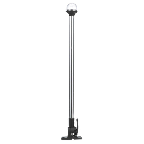 Attwood All-Round 5350-PA20-7 Incandescent Fold Down Navigation Light, Horizontal Mount, Black Base, 20-Inch