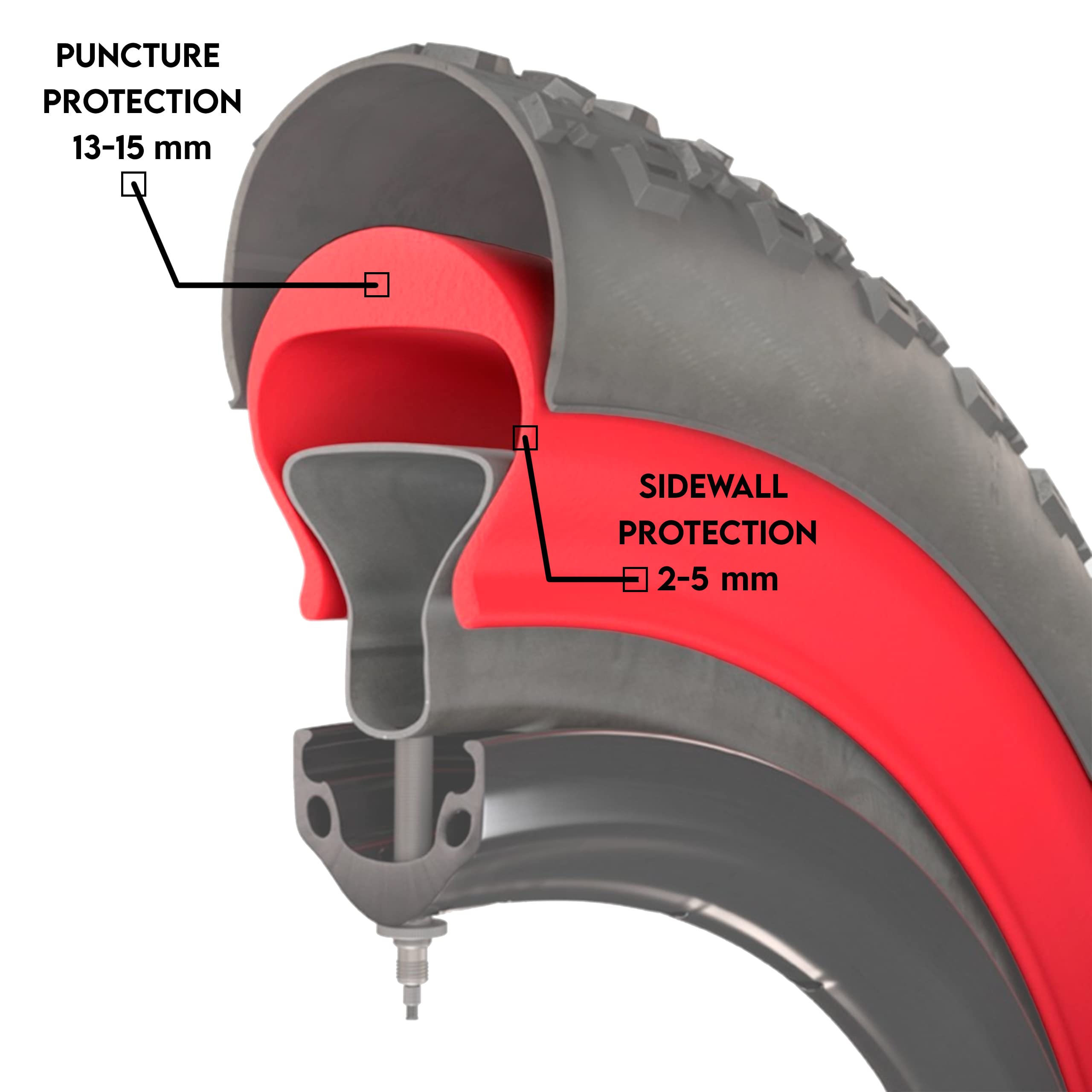 Tannus Armour Unisex's Puncture Round Protection tyre 26 x 4,00-4,80| 100/120-559, red, 26" x 4,0" a 4,8"