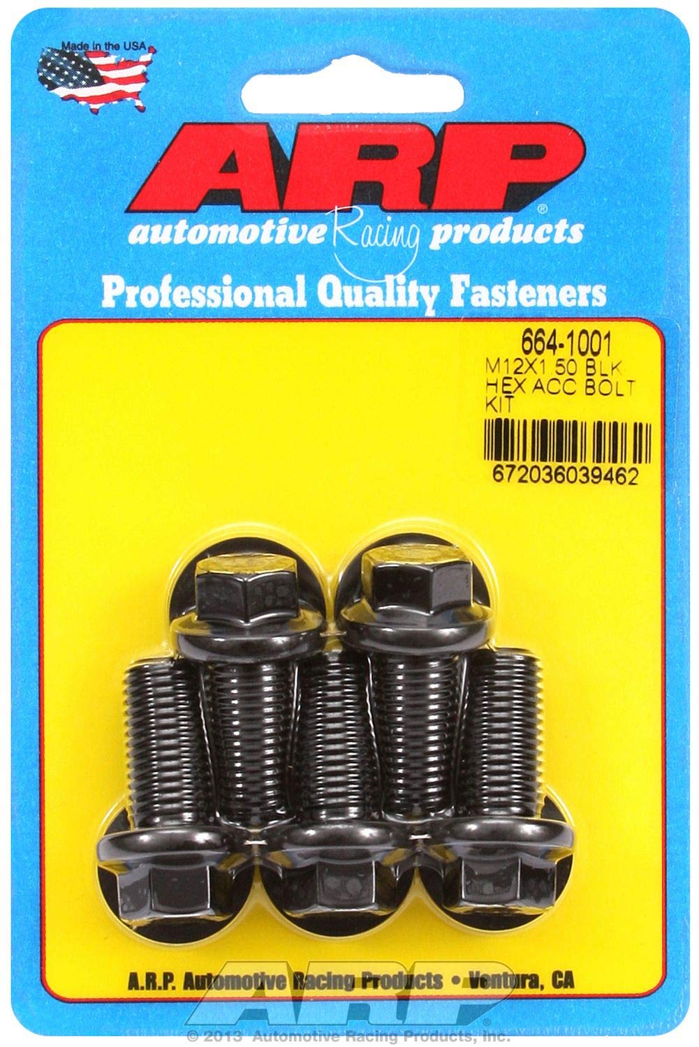 Hex ARP (664-1001) Oxide Bolt, Black