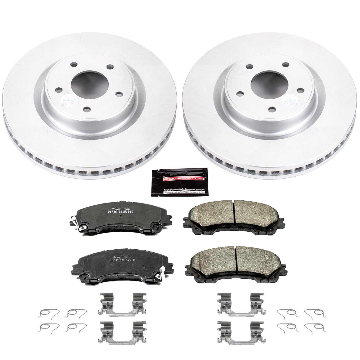 Power Stop Front CRK6944 Z17 Evolution Geomet Coated Brake Kit For INFINITI Q50 2014-2022, INFINITI Q60 2017-2022, INFINITI QX50 2016-2017, Nissan Z 2023 [Model Specific]