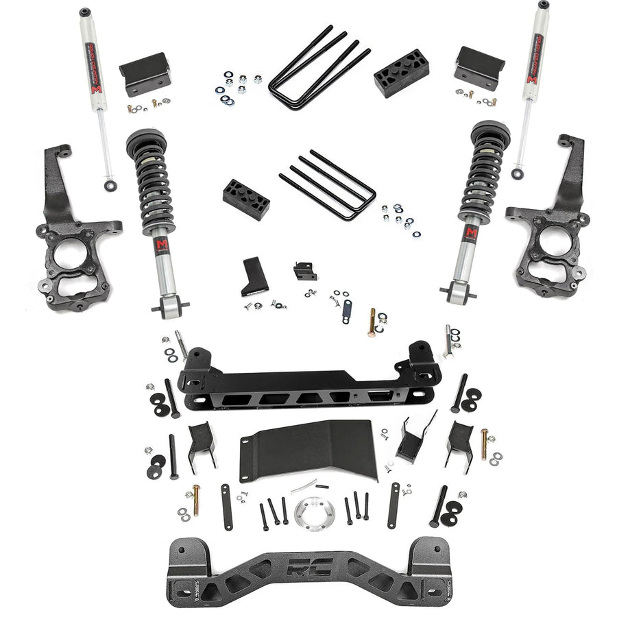 4" Rough Country Suspension Lift Kit with M1 Lifted Struts & M1 Rear Shocks for Ford F-150 4WD (2015-2020)