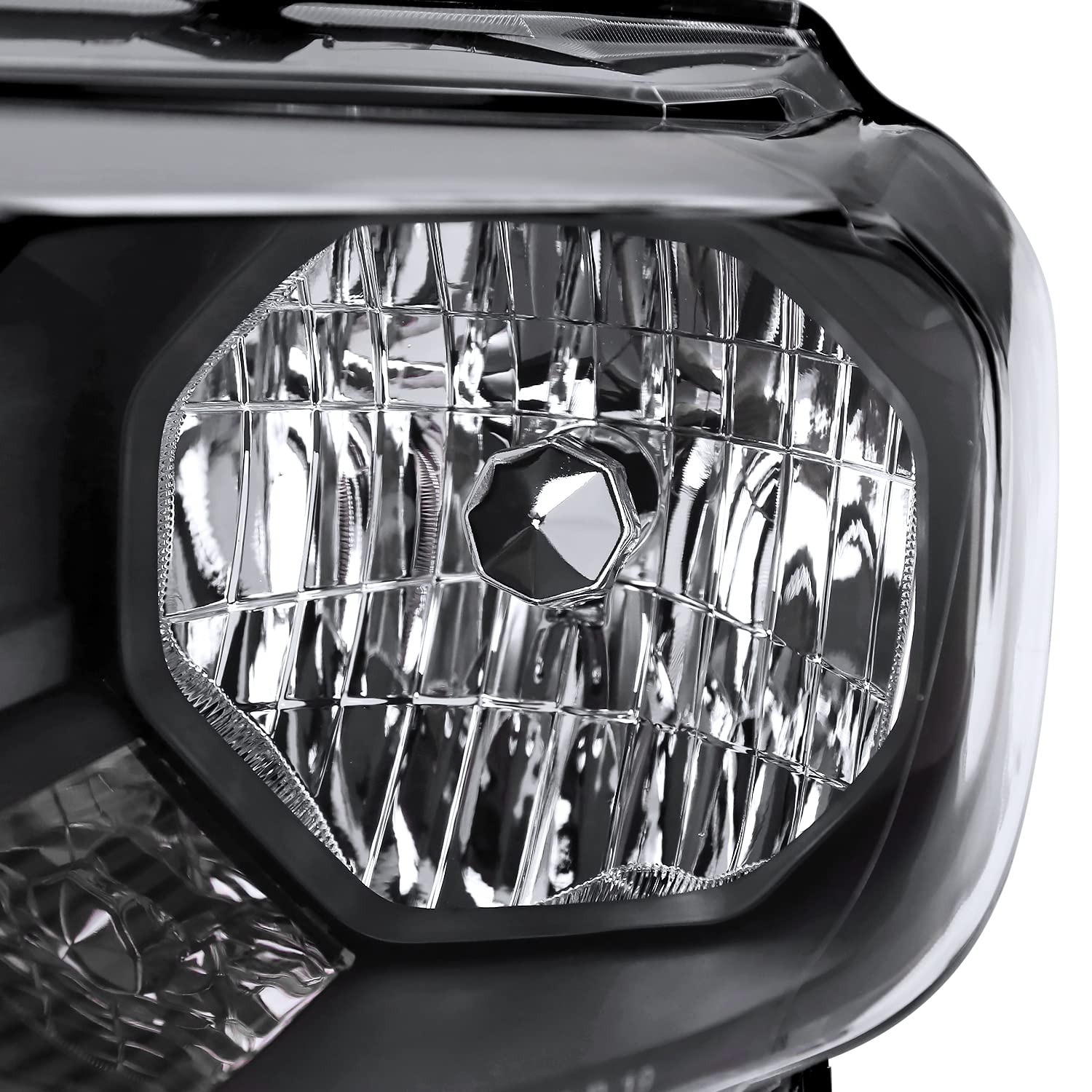 Clear Lens Black Housing Headlights Compatible with Spec-D Tuning Ford Ranger XL/XLT 2019-2022, L+R Pair Head Lights Lamps