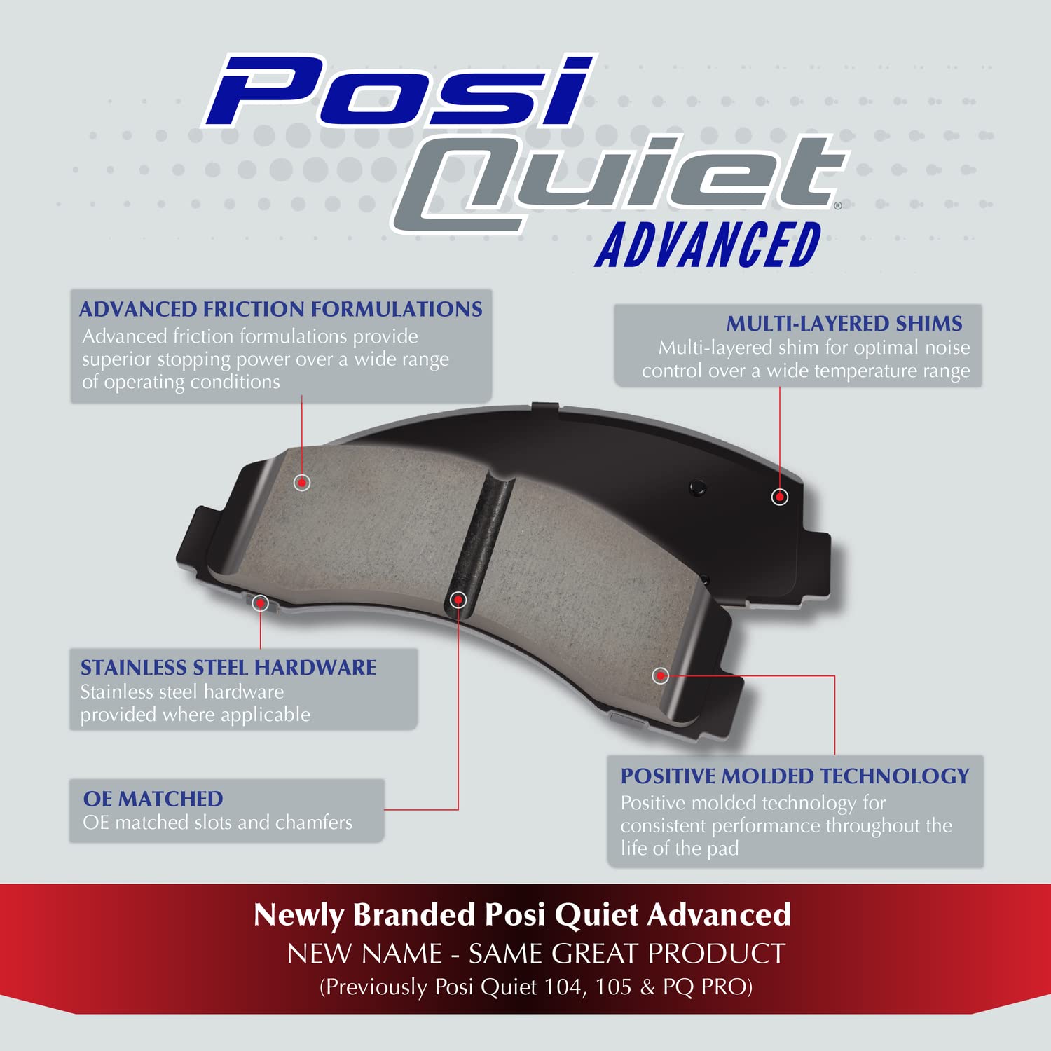Posi-Quiet Ceramic Centric Replacement Rear Disc Brake Pad Set for Select Acura and Honda Model Years (105.19540)