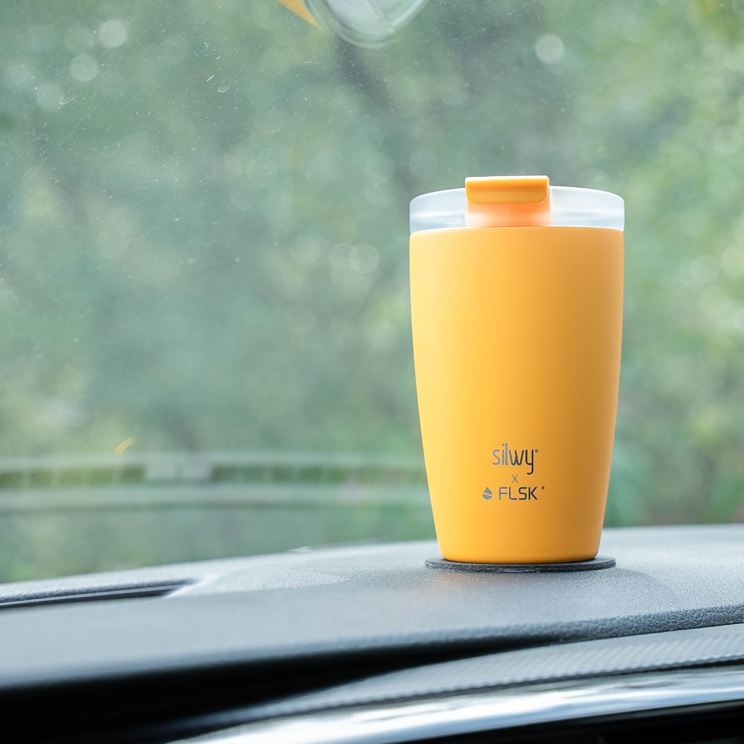 Sunrise Silwy® Magnetic Travel Mug To Go with Metal Nano Gel Pad
