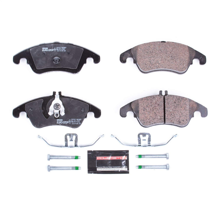 Power Stop Euro-Stop ESP1262 Front Ceramic Brake Pads For C250, C300, C350, CLS400, E250, E350, E400, E550, E550, SLC300, SLK250, SLK, SLK350 [Model Specific]