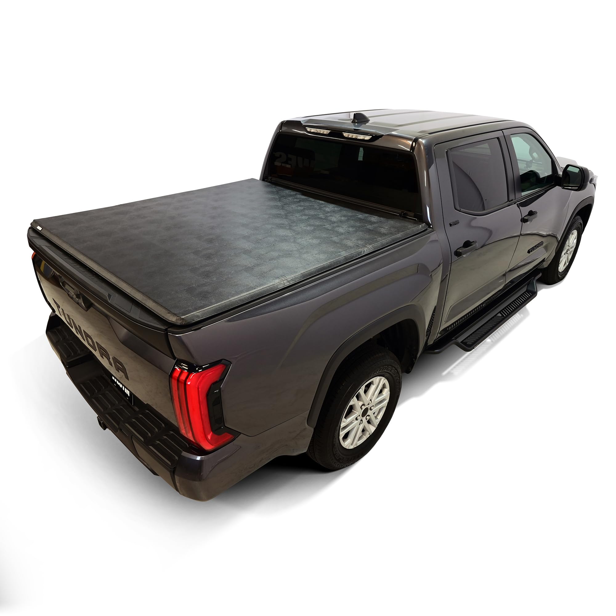 Westin Tri-Fold Tonneau Cover, Hook and Loop Attachment, Vinyl Top, Black, 5 ft 6 in Bed, Compatible with Toyota Fullsize Truck 2022-25, Kit