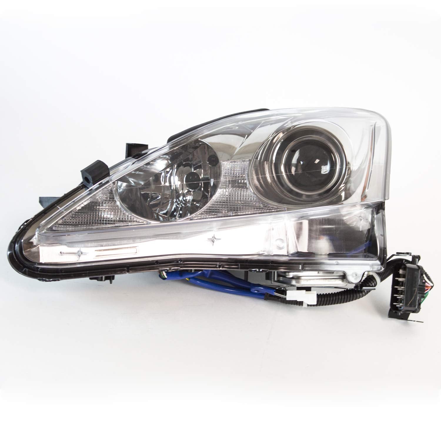 Left TYC Headlight Assembly Compatible with 2009-2010 Lexus IS250