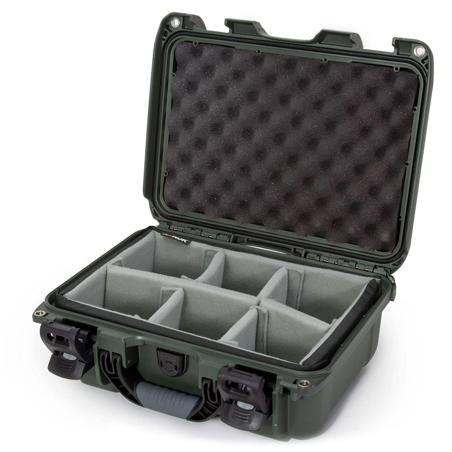 Waterproof Nanuk 915 Hard Case with Padded Dividers - Olive