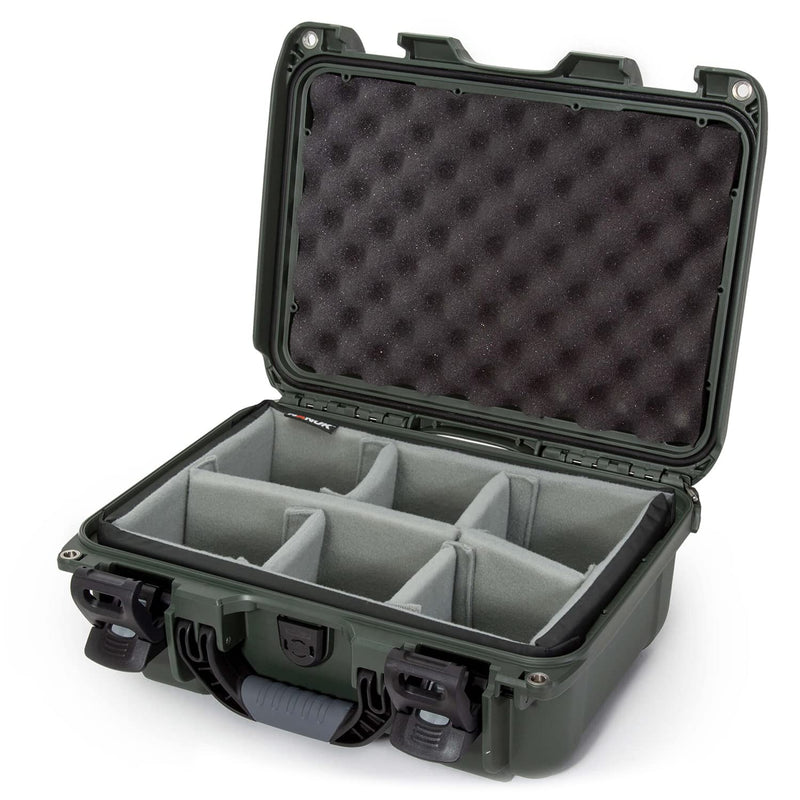 Waterproof Nanuk 915 Hard Case with Padded Dividers - Olive