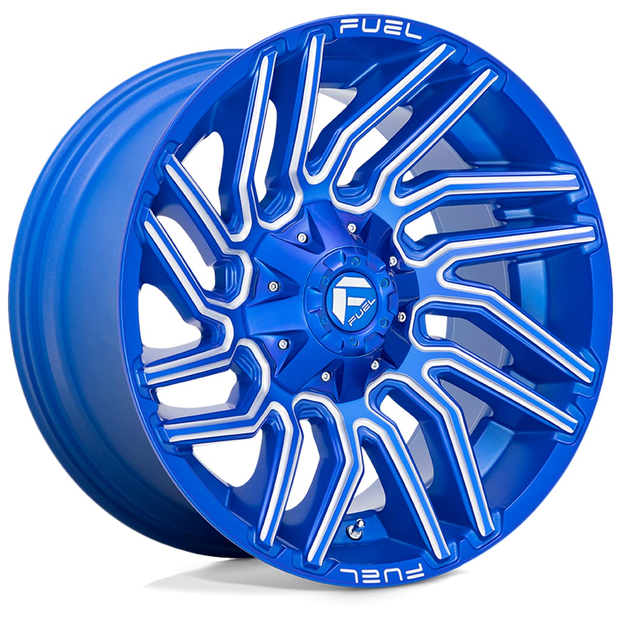 D774 Typhoon Fuel 22x10 8x170-18mm Blue/Milled Wheel Rim 22" Inch D77422001747