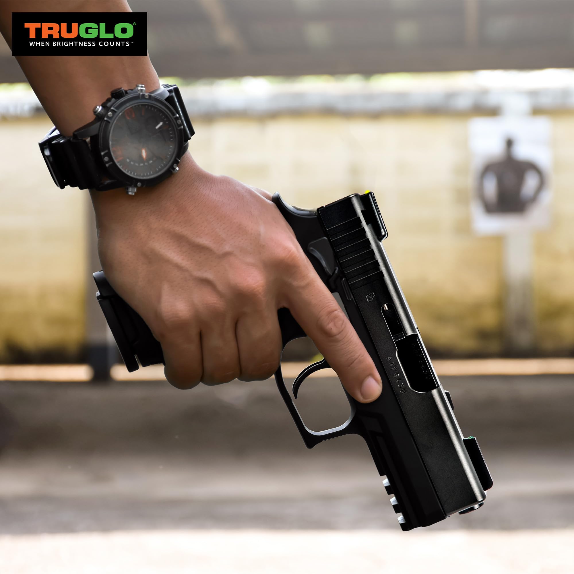 TruGlo Compact Pro Tritium Brite-Site Night Sight High Set Hunting, Tactical, Military Handgun Sight Compatible with Glock 20, 21, 29, 30, 31, and 32