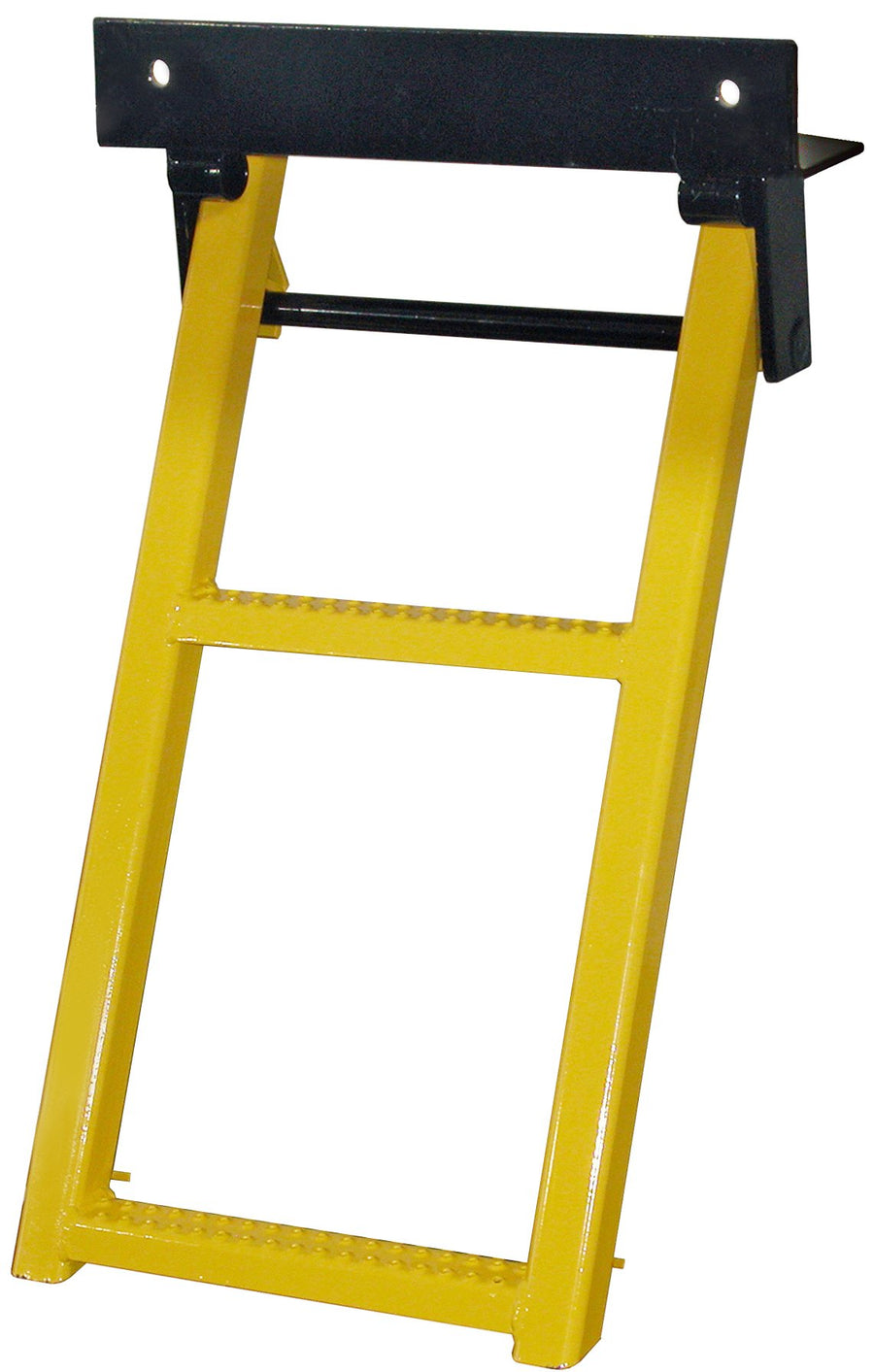2-Rung Buyers Products RS2Y Retractable Truck Step, 17.38 x 30.25 Inch, Yellow Powder-Coated, Non-Slip Treads, 14 Inch Bolt Center, 400 lb Capacity, Easy Install, Durable Steel for Trucks & Trailers