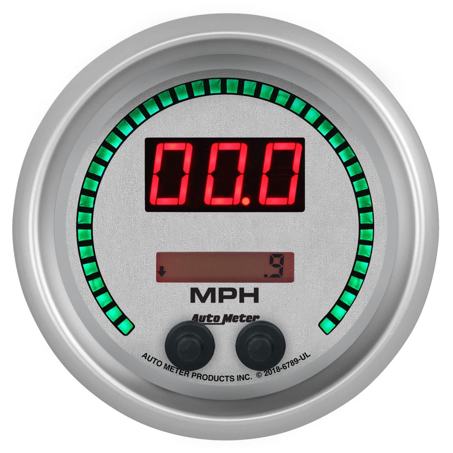 Speedo AutoMeter 6789-UL Gauge, 3 3/8", 260Mph / 260Km/H, Elec Program, Ultra-Lite Elite Digital