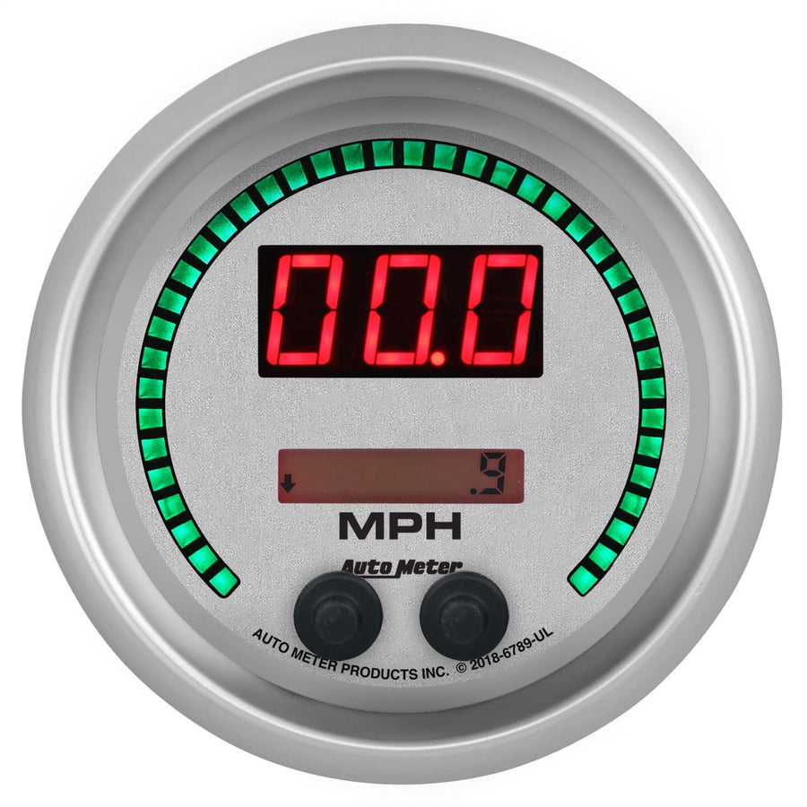 Speedo AutoMeter 6789-UL Gauge, 3 3/8", 260Mph / 260Km/H, Elec Program, Ultra-Lite Elite Digital