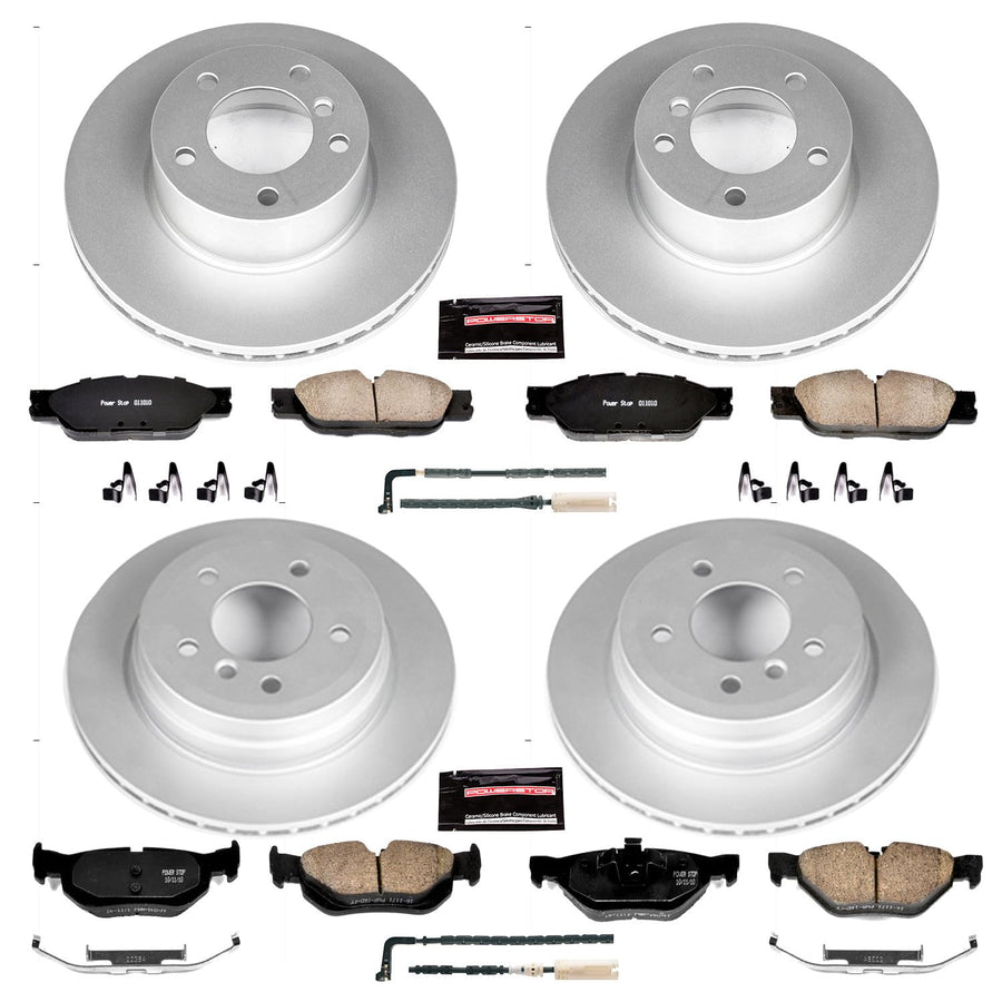 Power Stop Z23 Evolution Geomet Coated Brake Kit For BMW 325xi Front and Rear 2006 [Model Specific]