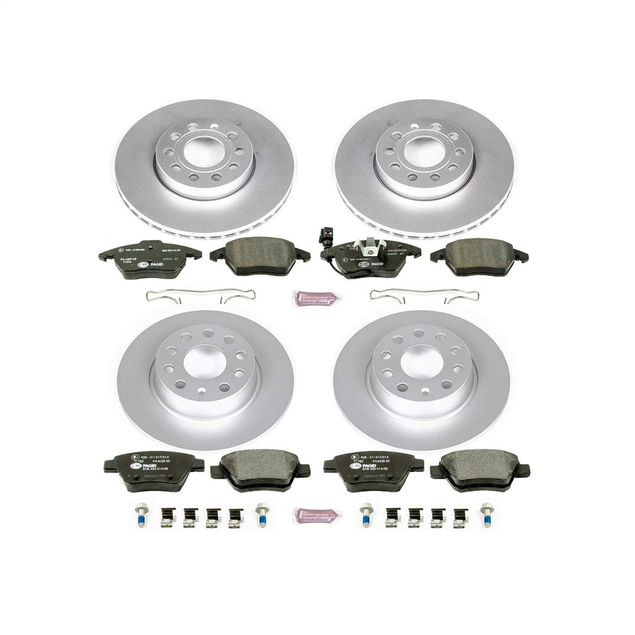 Power Stop ESK5747 Euro-Stop Front & Rear Brake Kit Volkswagen For Volkswagen Beetle 2012, Volkswagen Golf 2010-2014, Volkswagen Jetta 2010-2014 [Model Specific]