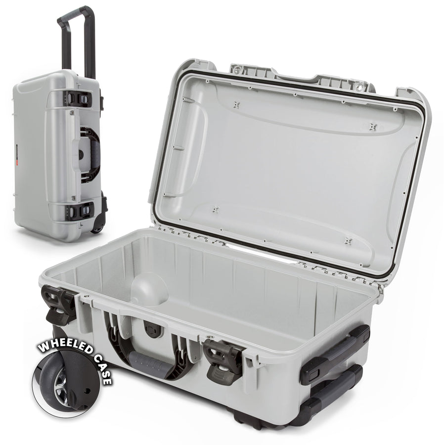 Hard Case NANUK 935 – Waterproof Equipment Case with Wheels, 22” x 14” x 9” – Dustproof and Impact Resistant, Airline Carry-On Approved – Silver