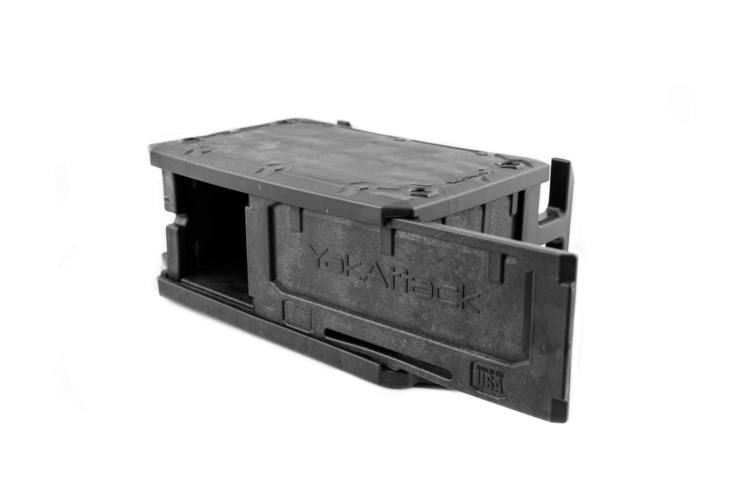 CellBlok YakAttack Track Mounted Battery Box for Fish Finders | Quick-Release Battery Storage & Mounting Platform | Fits GearTrac & Most Kayak Track Systems | Made in USA