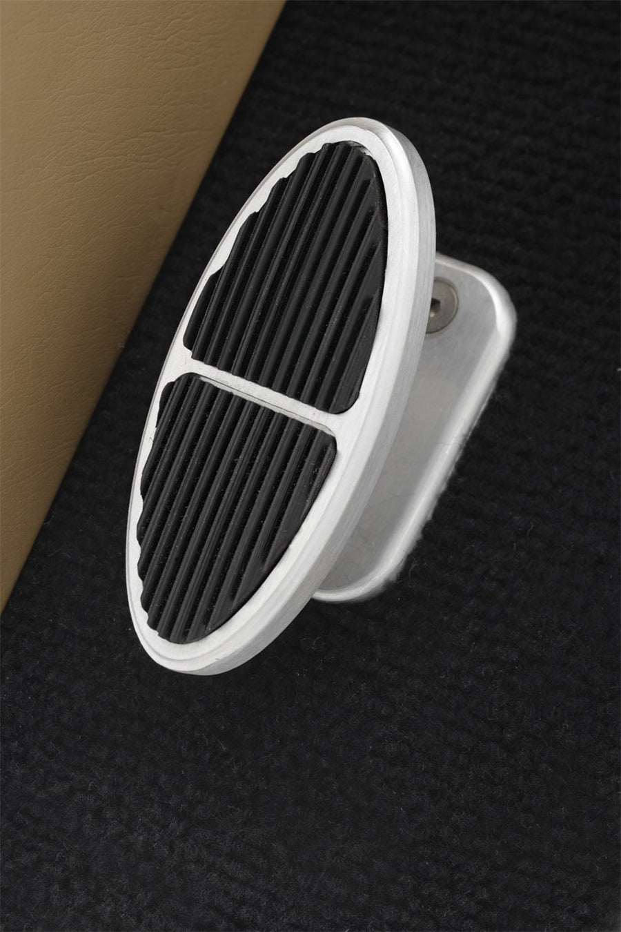 Oval Billet Lokar Foot Rest Pad with Insert