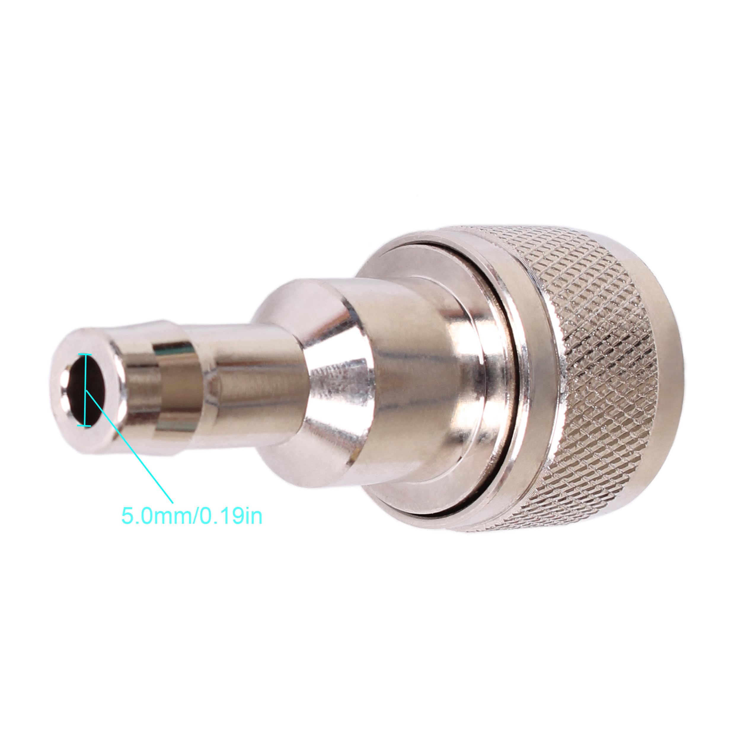 Fuel Line Connector Boat Engine 033498-10 for Honda 3/8" Barb Hose-To-Tank, ('91 & Newer), Chrome Plated, Tank Side Female