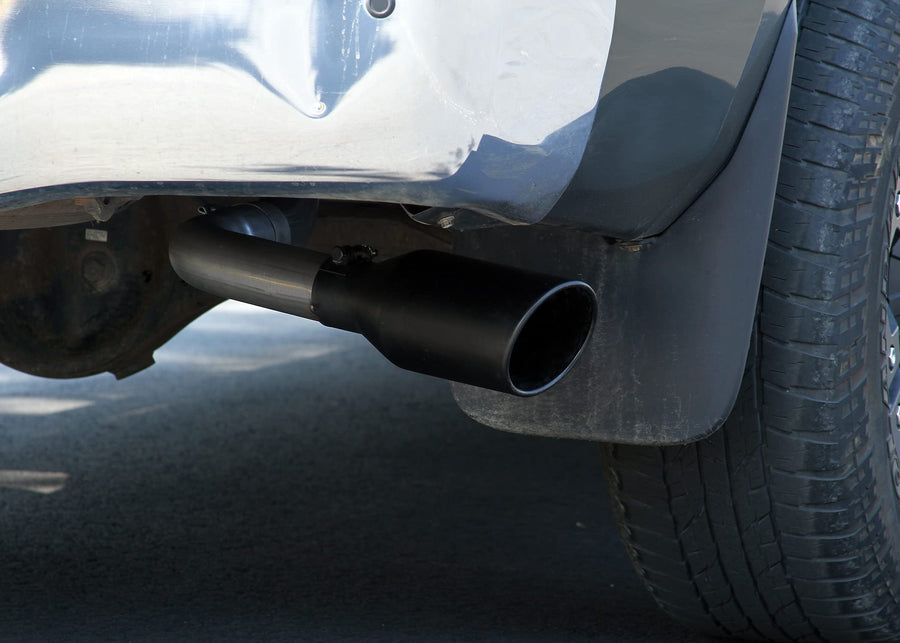Flowmaster FlowFX 718106 Cat-Back Exhaust Kit 2.5 Inch Dual Side Exit 409 Stainless Steel 4.5 Inch Black Ceramic Tips Compatible with 2007-2009 Toyota Tundra 5.7L 2/4WD All Wheelbases