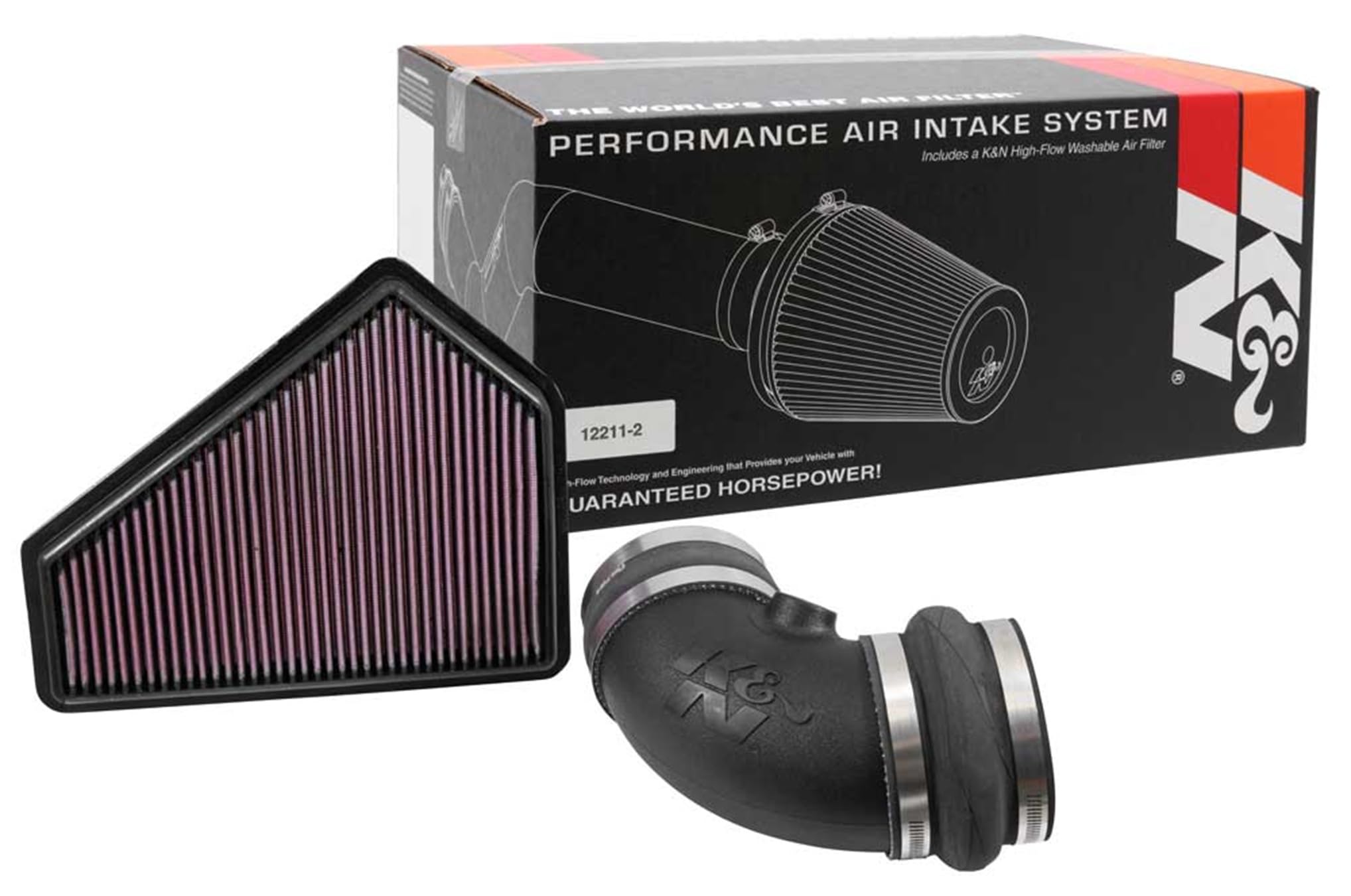 K&N Cold Air Intake Kit: Increase Horsepower up to 20.1HP / 26.1TQ High Performance: 50-State Legal: Compatible with 2009-2015 CADILLAC CTS-V, 57-3086